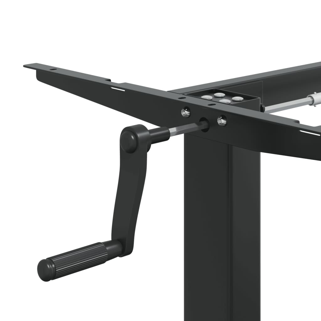 fekete acél állóasztalváz (94-135) x 60 x (70-114) cm