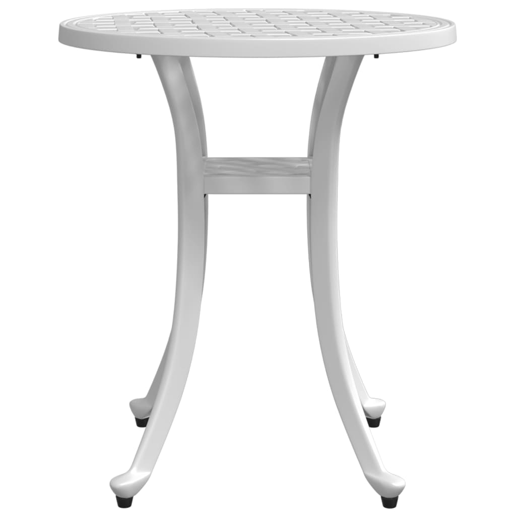 fehér öntött alumínium kerti asztal Ø48x53 cm