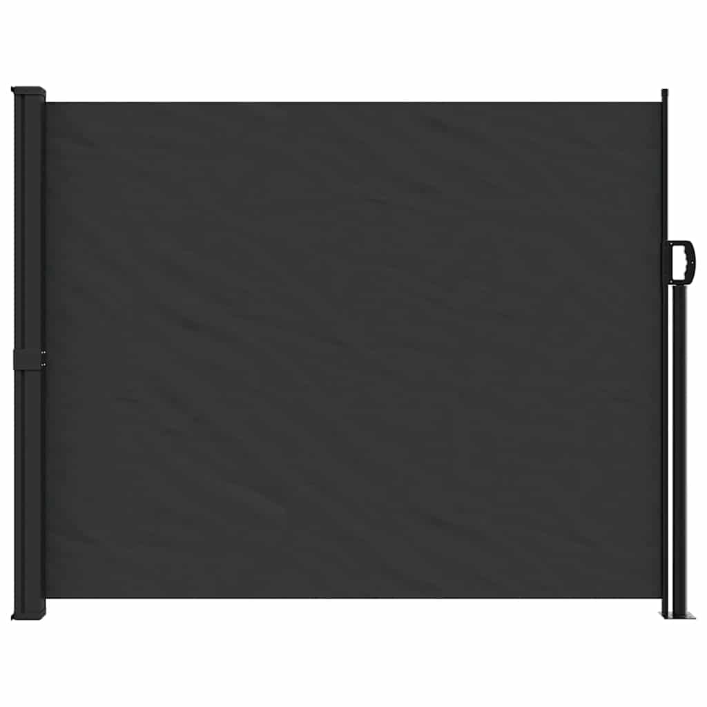 fekete behúzható oldalsó napellenző 160 x 300 cm