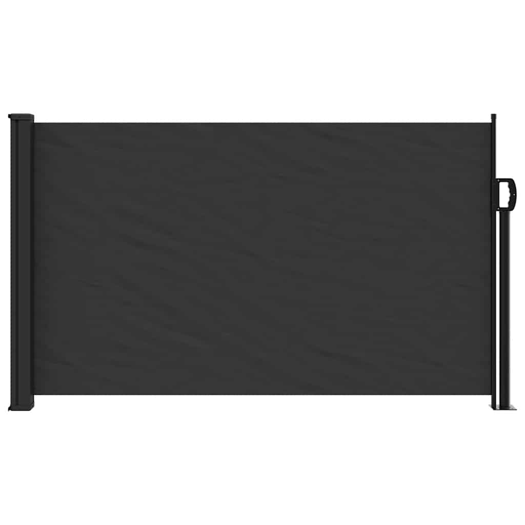 fekete behúzható oldalsó napellenző 120 x 500 cm