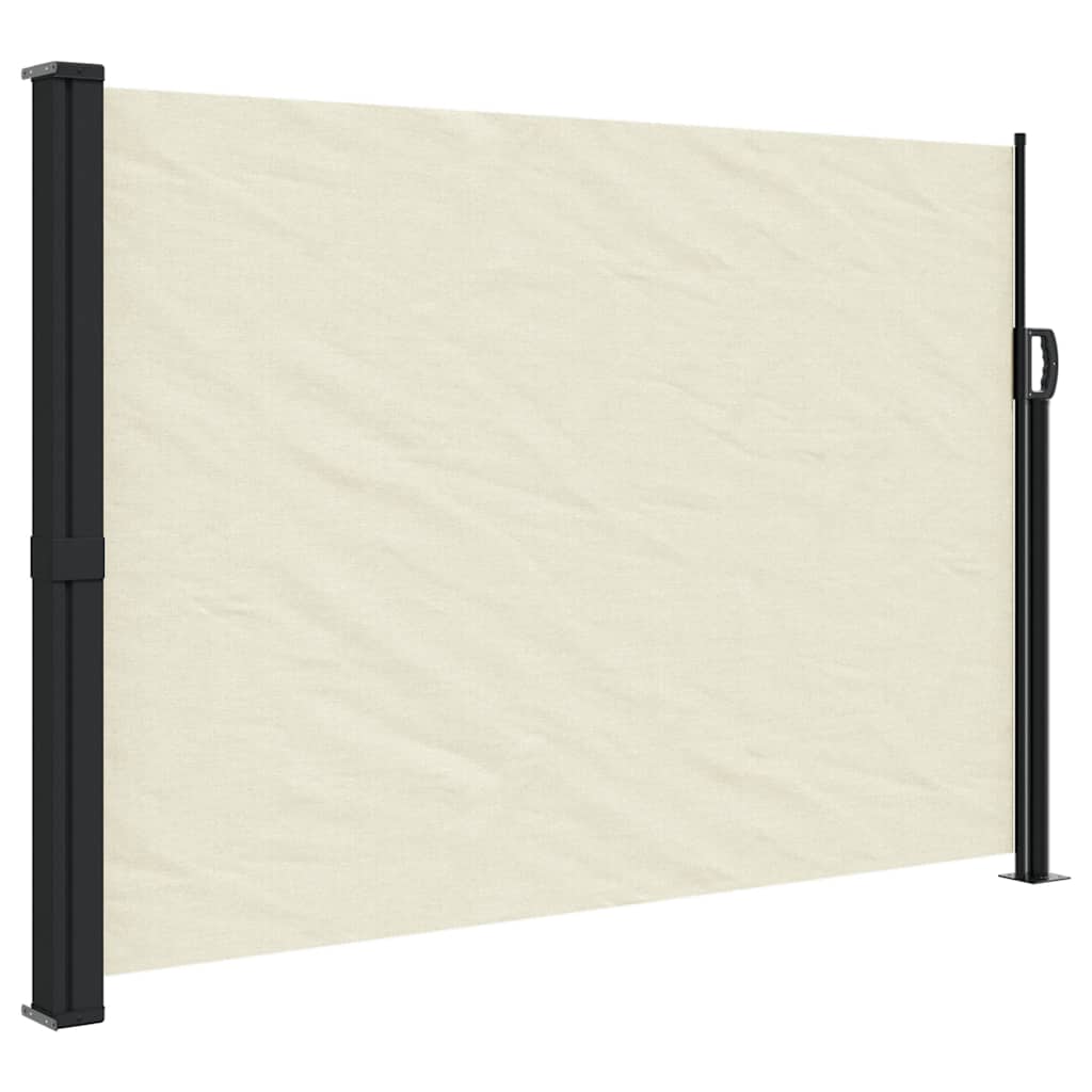 krémszínű behúzható oldalsó napellenző 140 x 600 cm