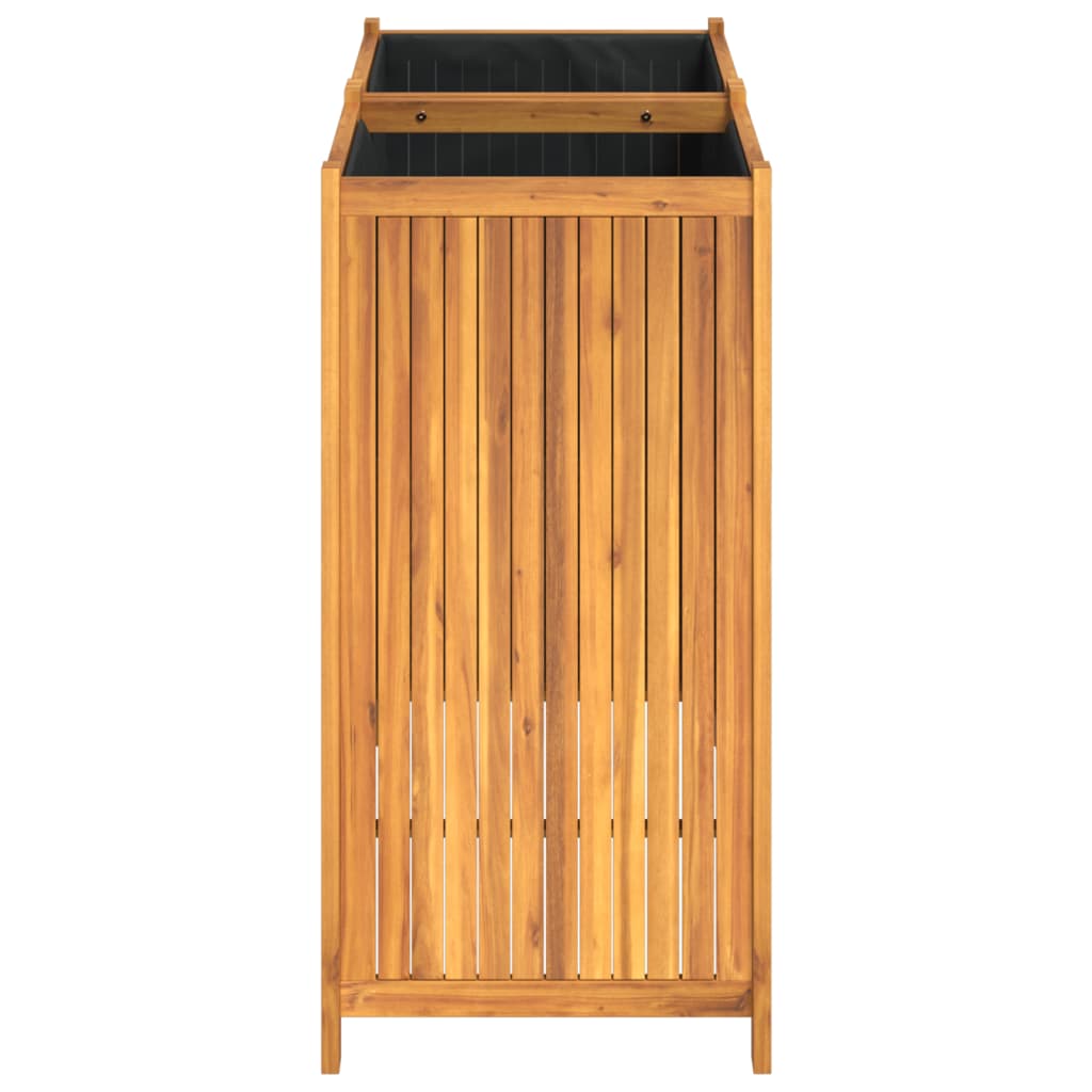 tömör akácfa kerti virágtartó béléssel 100 x 50 x 100 cm