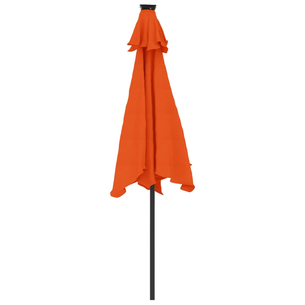terrakotta kerti napernyő LED-del és acél rúddal 225x225x212 cm