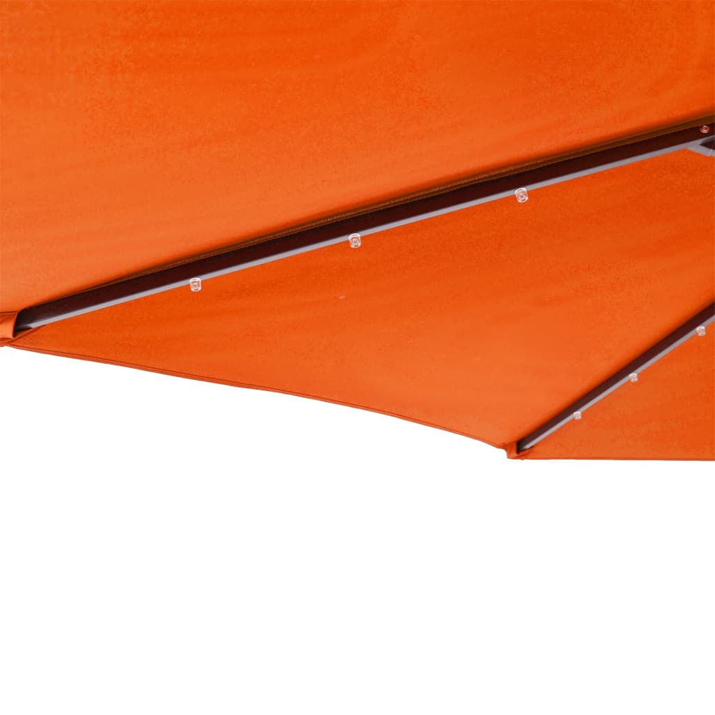 terrakotta kerti napernyő LED-del és acél rúddal 225x225x212 cm