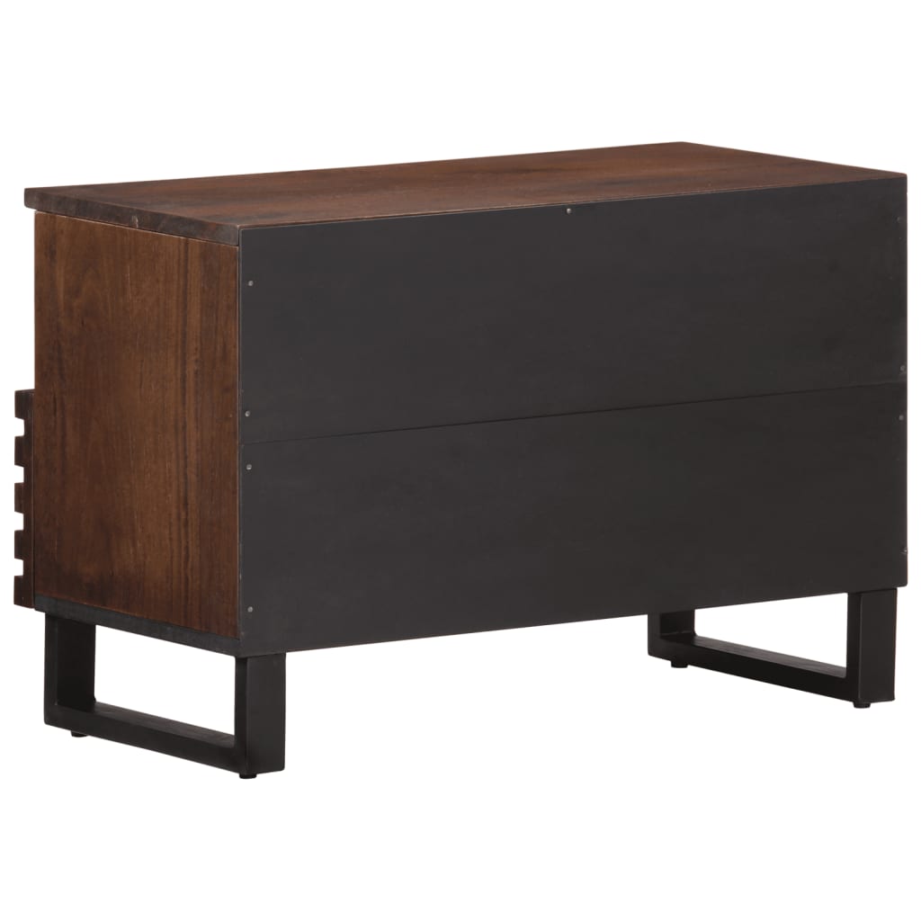barna tömör mangófa TV-szekrény 70 x 34 x 46 cm