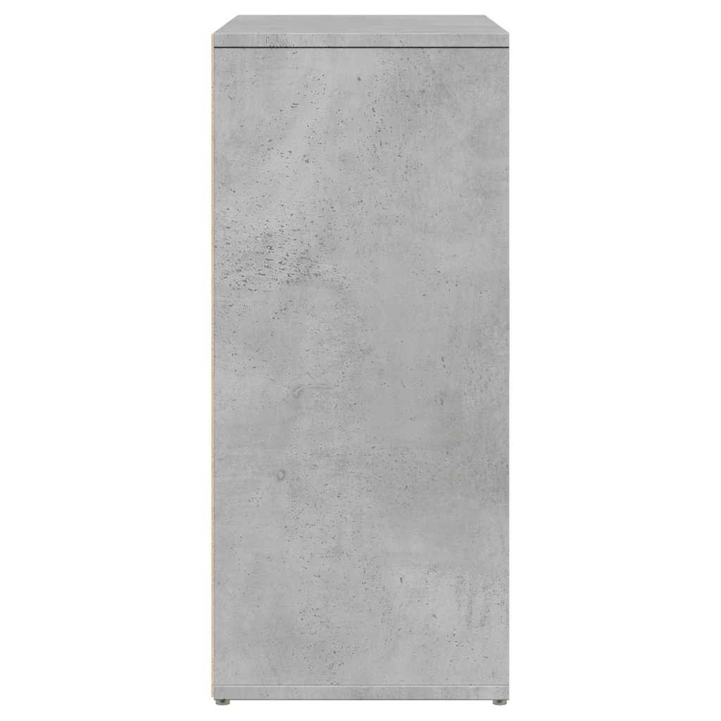 betonszürke szerelt fa tálalószekrény 60 x 31 x 70 cm