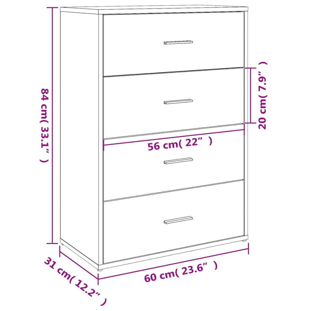 fehér szerelt fa tálalószekrény 60 x 31 x 84 cm