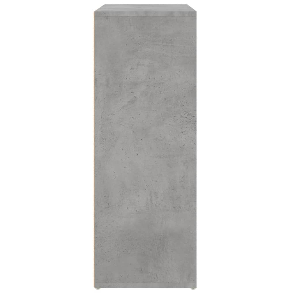 betonszürke szerelt fa tálalószekrény 60 x 31 x 84 cm