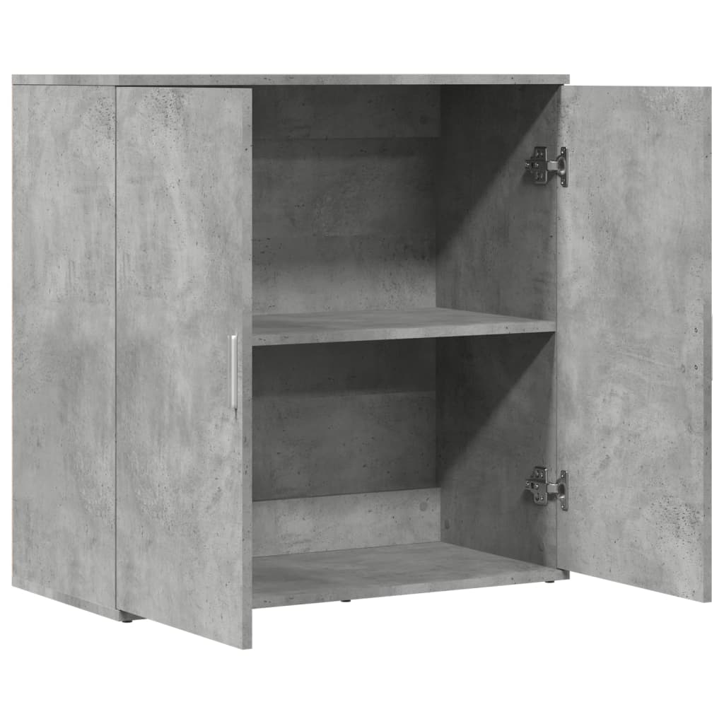 betonszürke szerelt fa tálalószekrény 79 x 38 x 80 cm