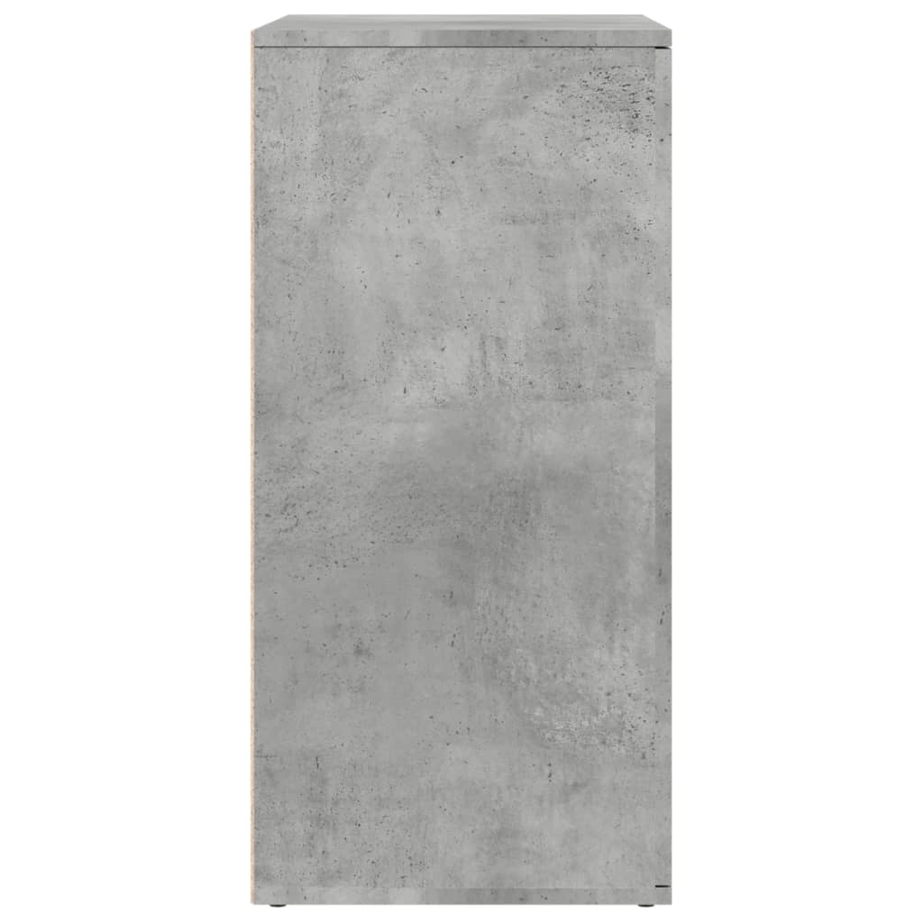 betonszürke szerelt fa tálalószekrény 79 x 38 x 80 cm