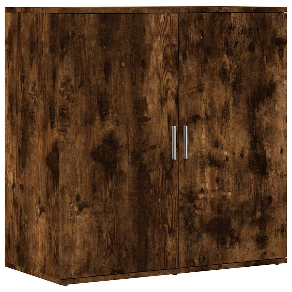 füstös tölgy színű szerelt fa tálalószekrény 79 x 38 x 80 cm