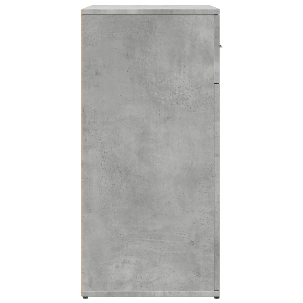 betonszürke szerelt fa tálalószekrény 79 x 38 x 80 cm