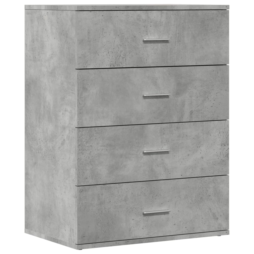 betonszürke szerelt fa tálalószekrény 60 x 39 x 80 cm