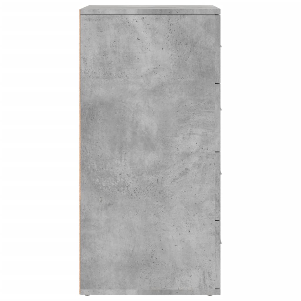 betonszürke szerelt fa tálalószekrény 60 x 39 x 80 cm