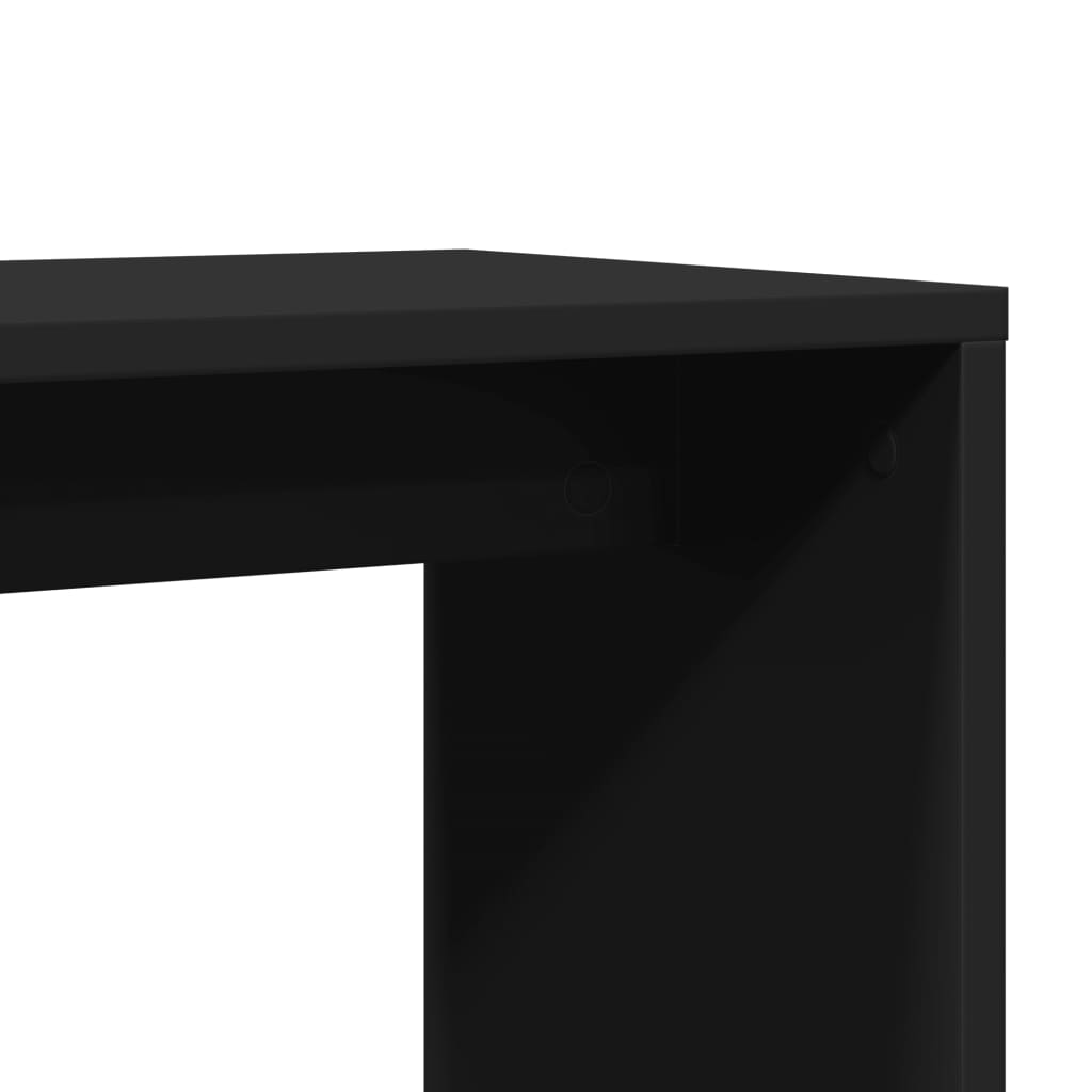 fekete szerelt fa kisasztal 50 x 30 x 50 cm