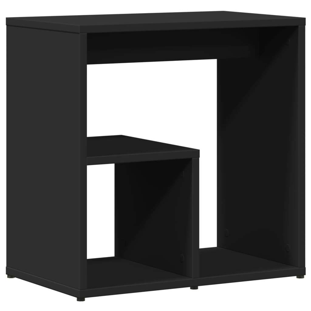 2 db fekete szerelt fa kisasztal 50 x 30 x 50 cm