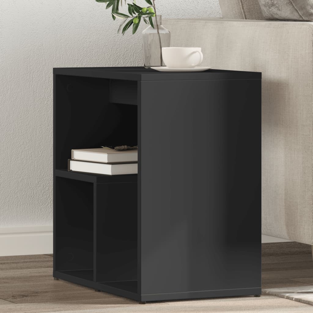 2 db fekete szerelt fa kisasztal 50 x 30 x 50 cm