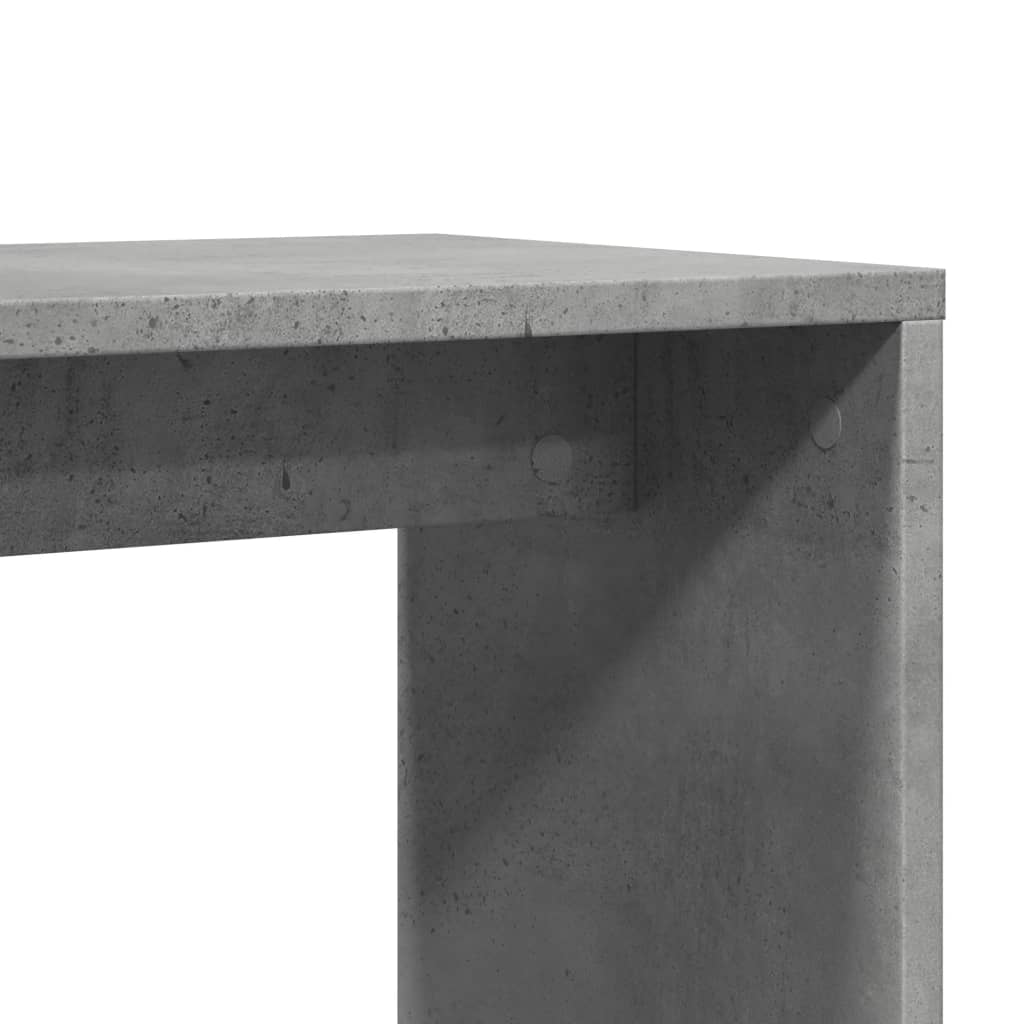2 db betonszürke szerelt fa kisasztal 50x30x50 cm
