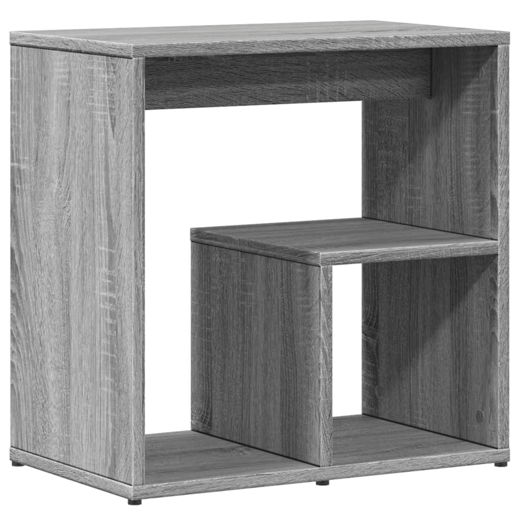 2 db szürke sonoma színű szerelt fa kisasztal 50x30x50 cm