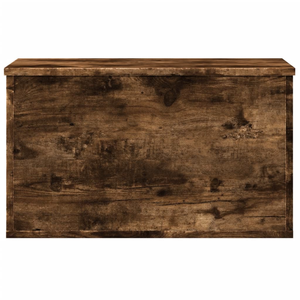 füstös tölgy színű szerelt fa tárolóláda 60 x 35 x 35 cm