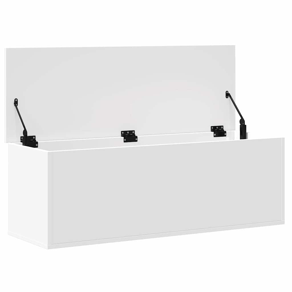 fehér szerelt fa tárolóláda 102 x 35 x 35 cm