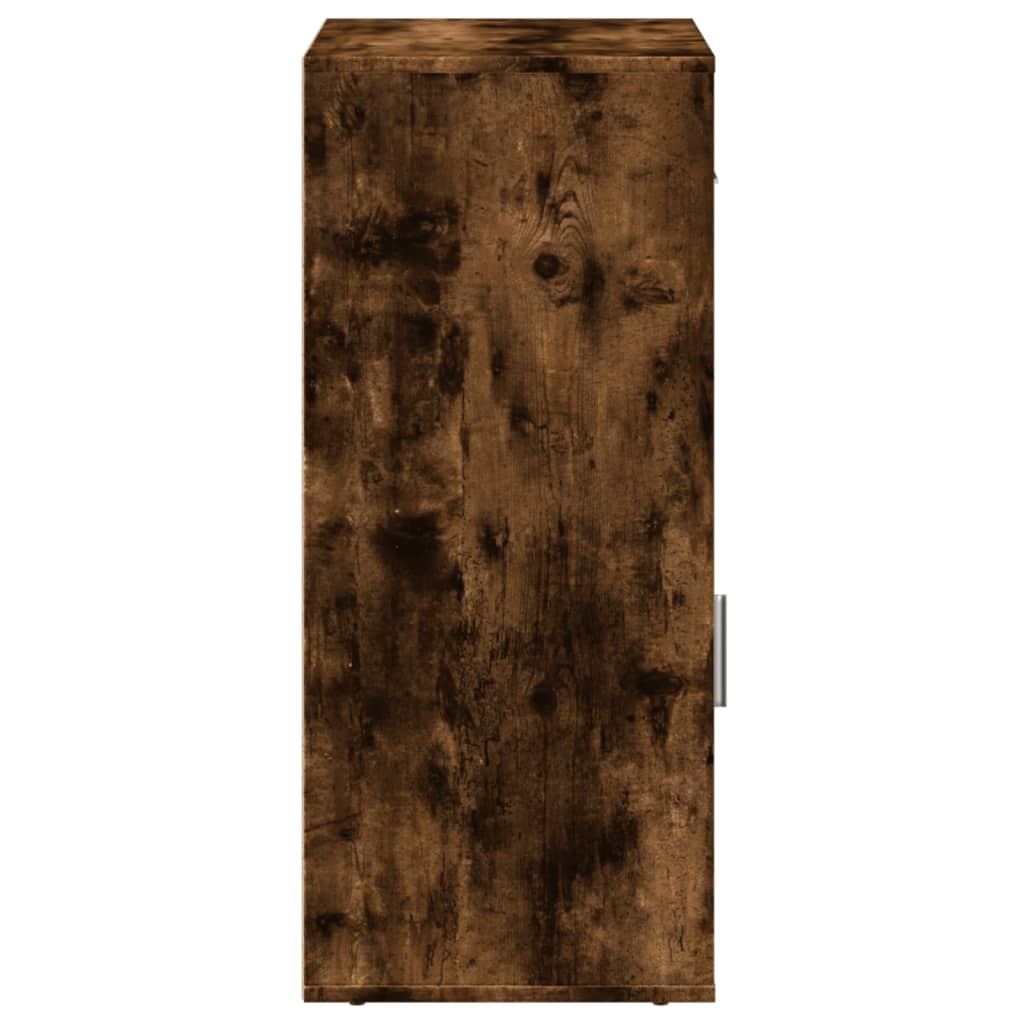 füstös tölgy színű szerelt fa tárolószekrény 56,5 x 39 x 90 cm