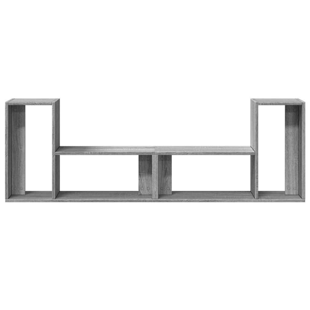 2 db szürke sonoma szerelt fa fali TV-szekrény 75 x 30 x 50 cm