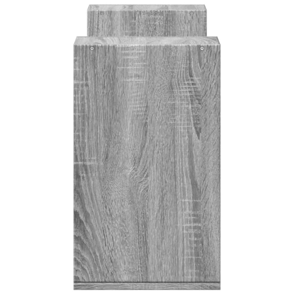 2 db szürke sonoma szerelt fa fali TV-szekrény 75 x 30 x 50 cm
