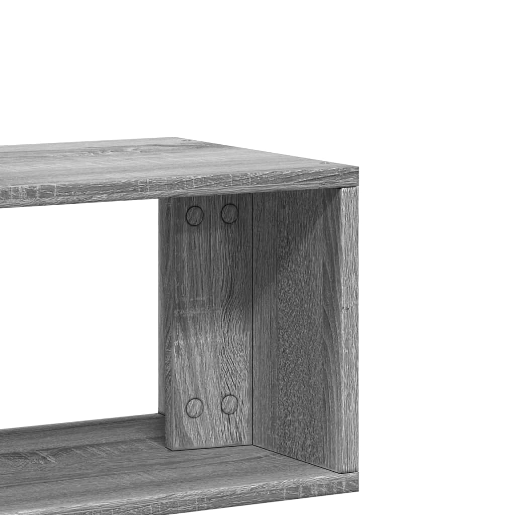 2 db szürke sonoma szerelt fa fali TV-szekrény 75 x 30 x 50 cm