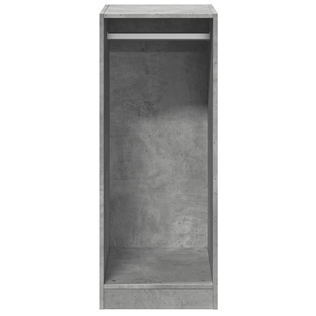 betonszürke szerelt fa ruhásszekrény 48 x 41 x 102 cm