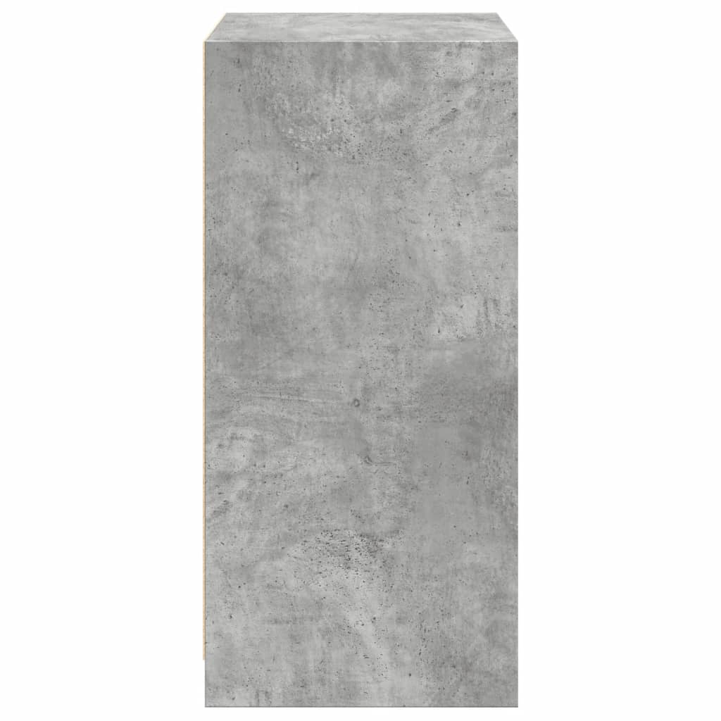 betonszürke szerelt fa ruhásszekrény 48 x 41 x 102 cm