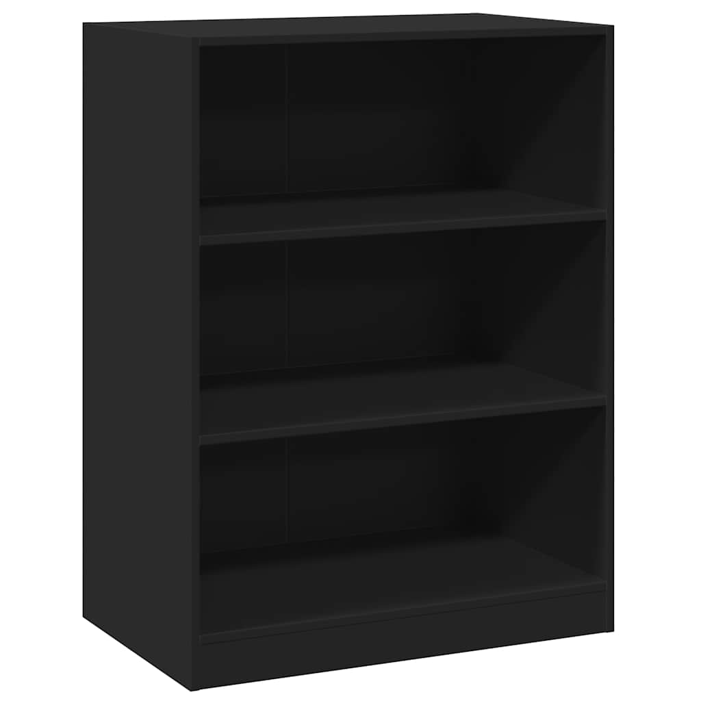 fekete szerelt fa ruhásszekrény 77 x 48 x 102 cm