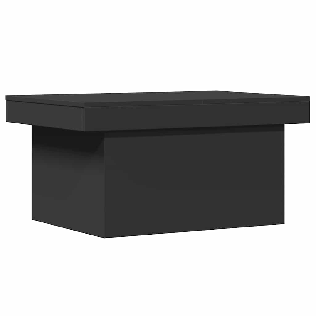 fekete szerelt fa dohányzóasztal 80 x 55 x 40 cm