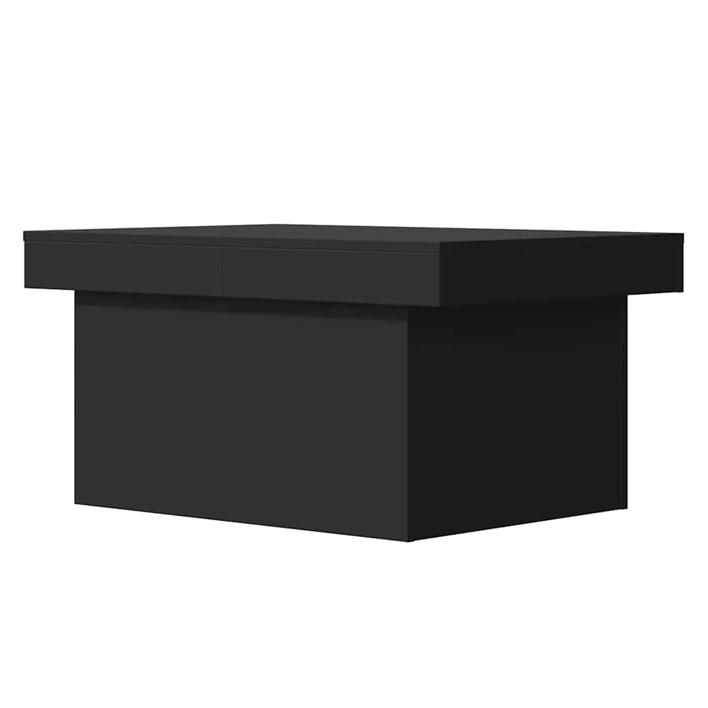 fekete szerelt fa dohányzóasztal 80 x 55 x 40 cm