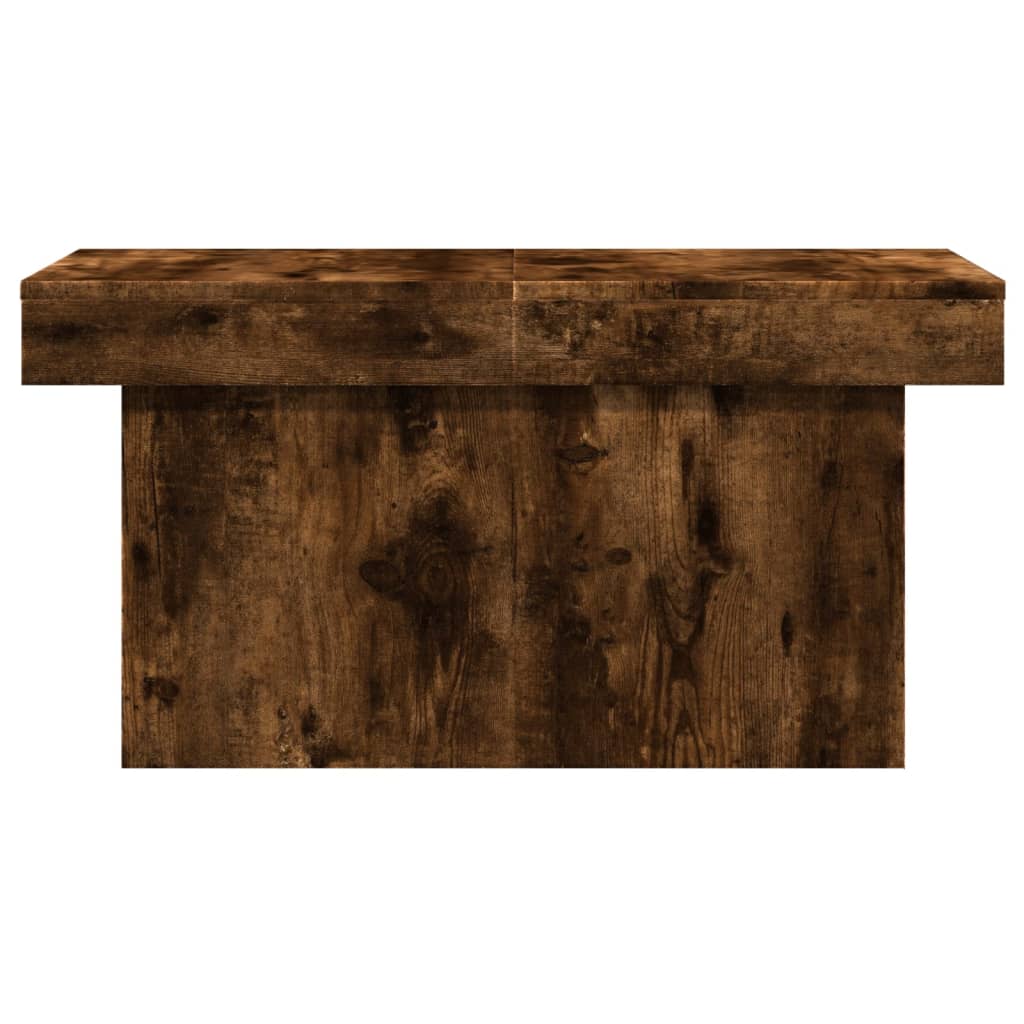 füstös tölgy színű szerelt fa dohányzóasztal 80 x 55 x 40 cm