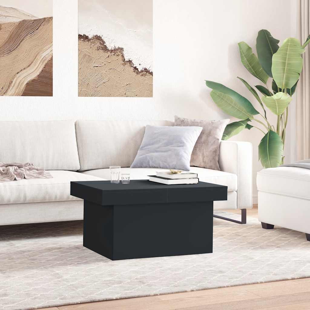 fekete szerelt fa dohányzóasztal 100 x 55 x 40 cm