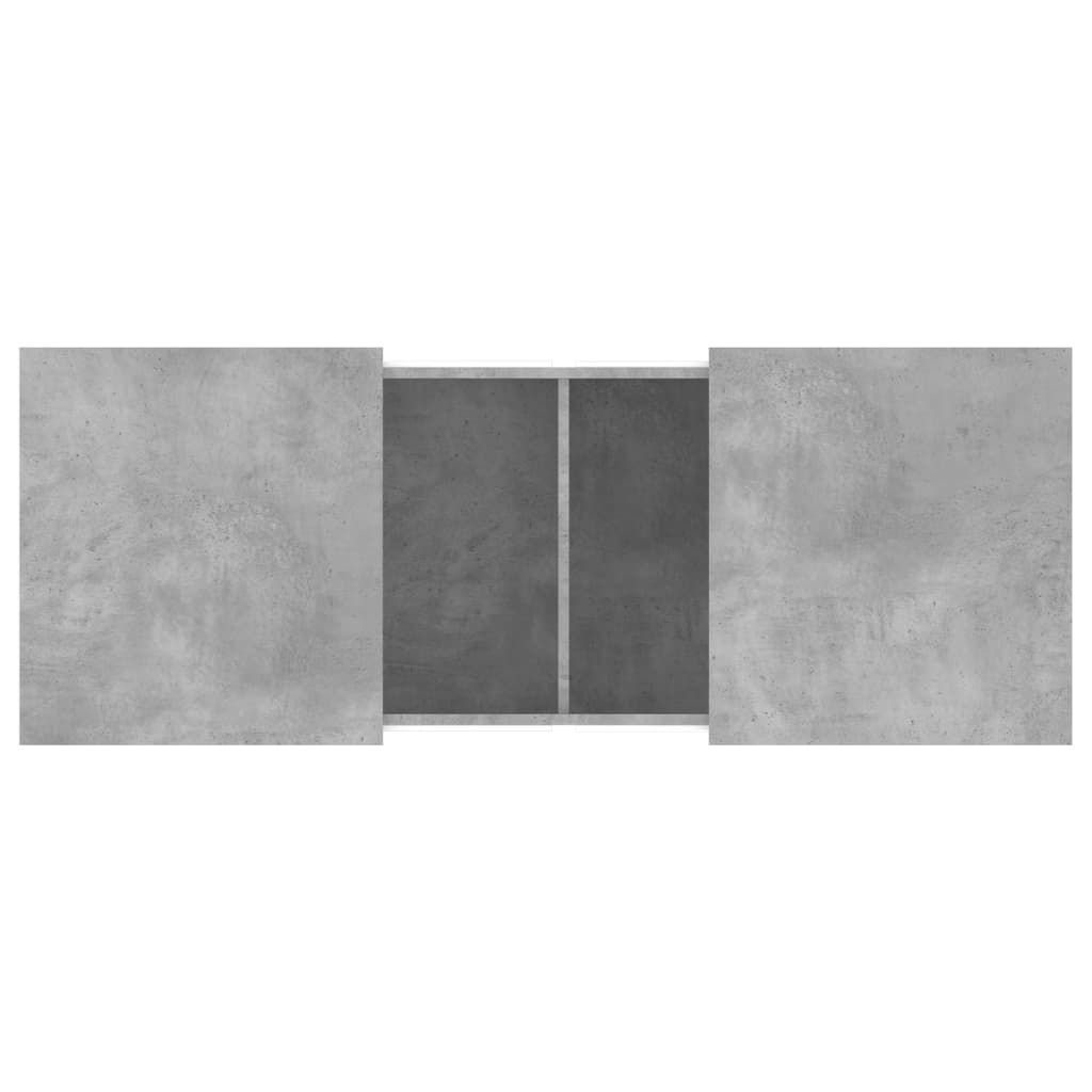 betonszürke szerelt fa dohányzóasztal 100 x 55 x 40 cm