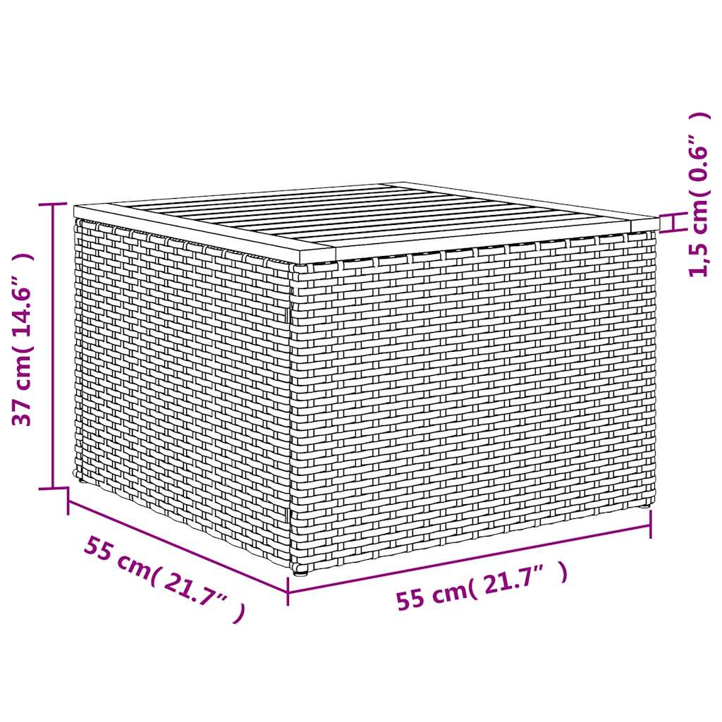 12 részes fekete polyrattan kerti ülőgarnitúra párnákkal