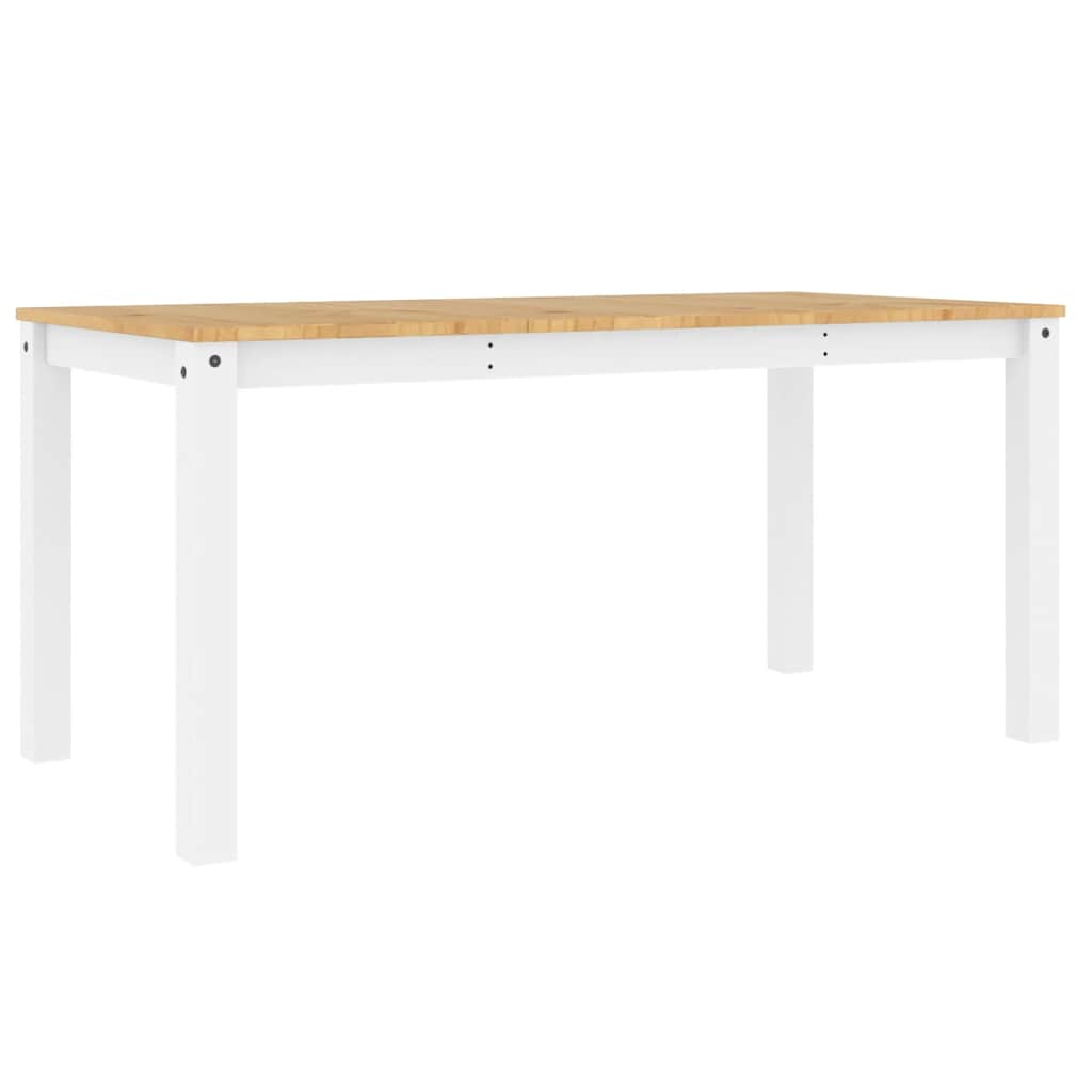 PANAMA fehér tömör fenyőfa ebédlőasztal 160 x 80 x 75 cm