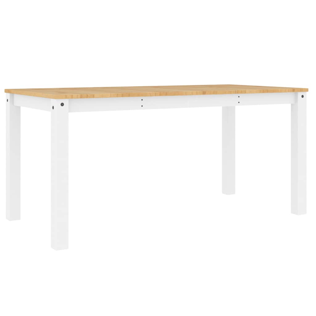 PANAMA fehér tömör fenyőfa ebédlőasztal 160 x 80 x 75 cm