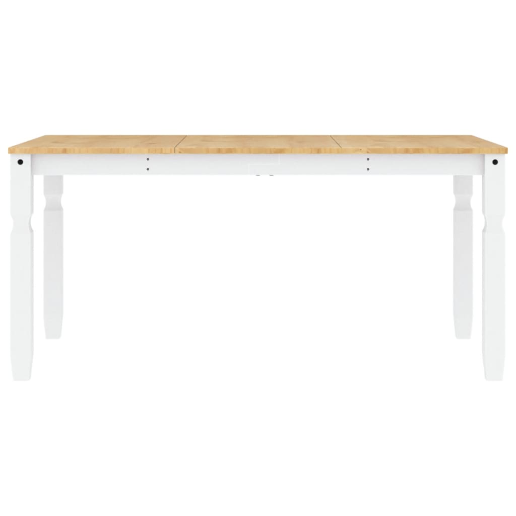 Corona fehér tömör fenyőfa ebédlőasztal 160 x 80 x 75 cm