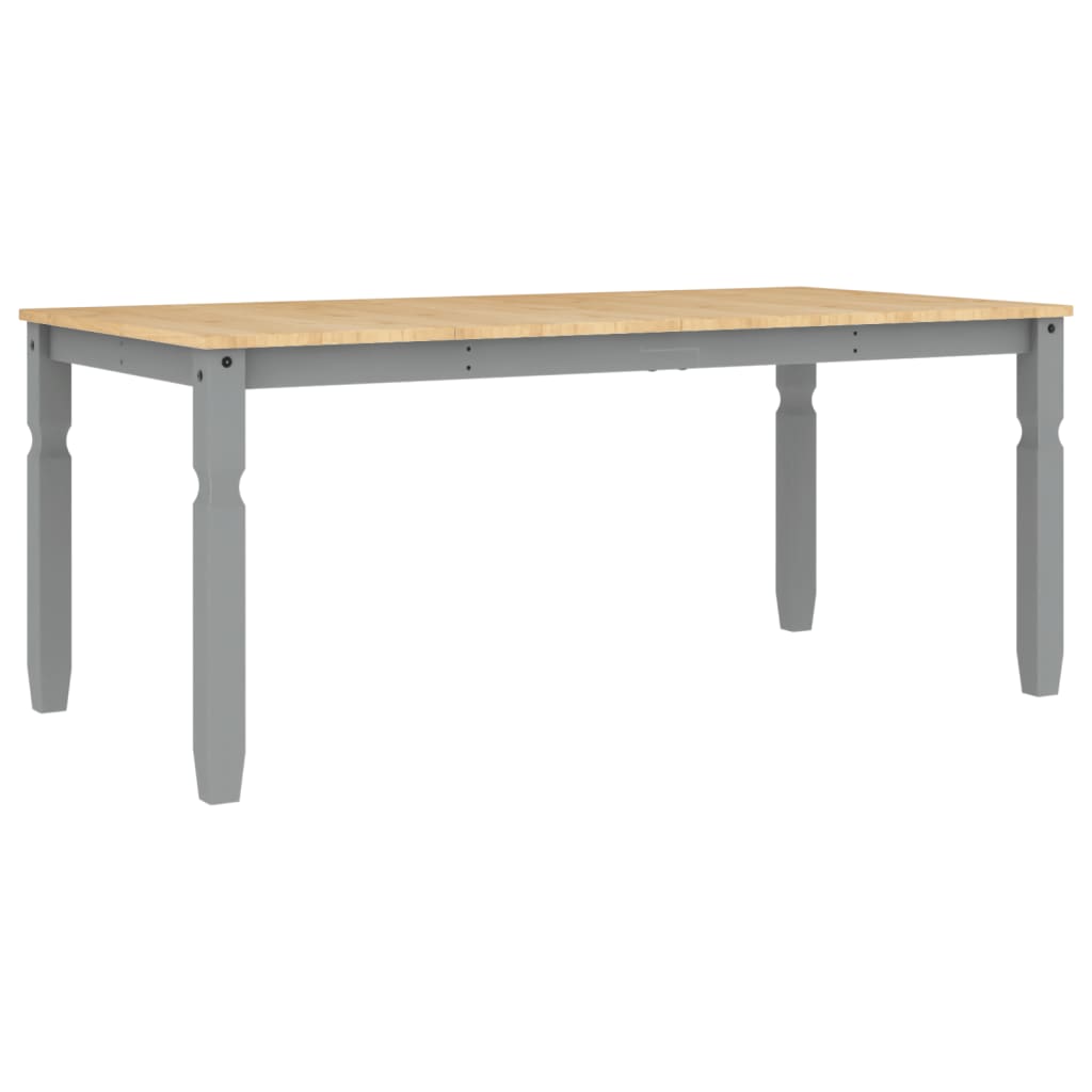 Corona szürke tömör fenyőfa ebédlőasztal 180 x 90 x 75 cm