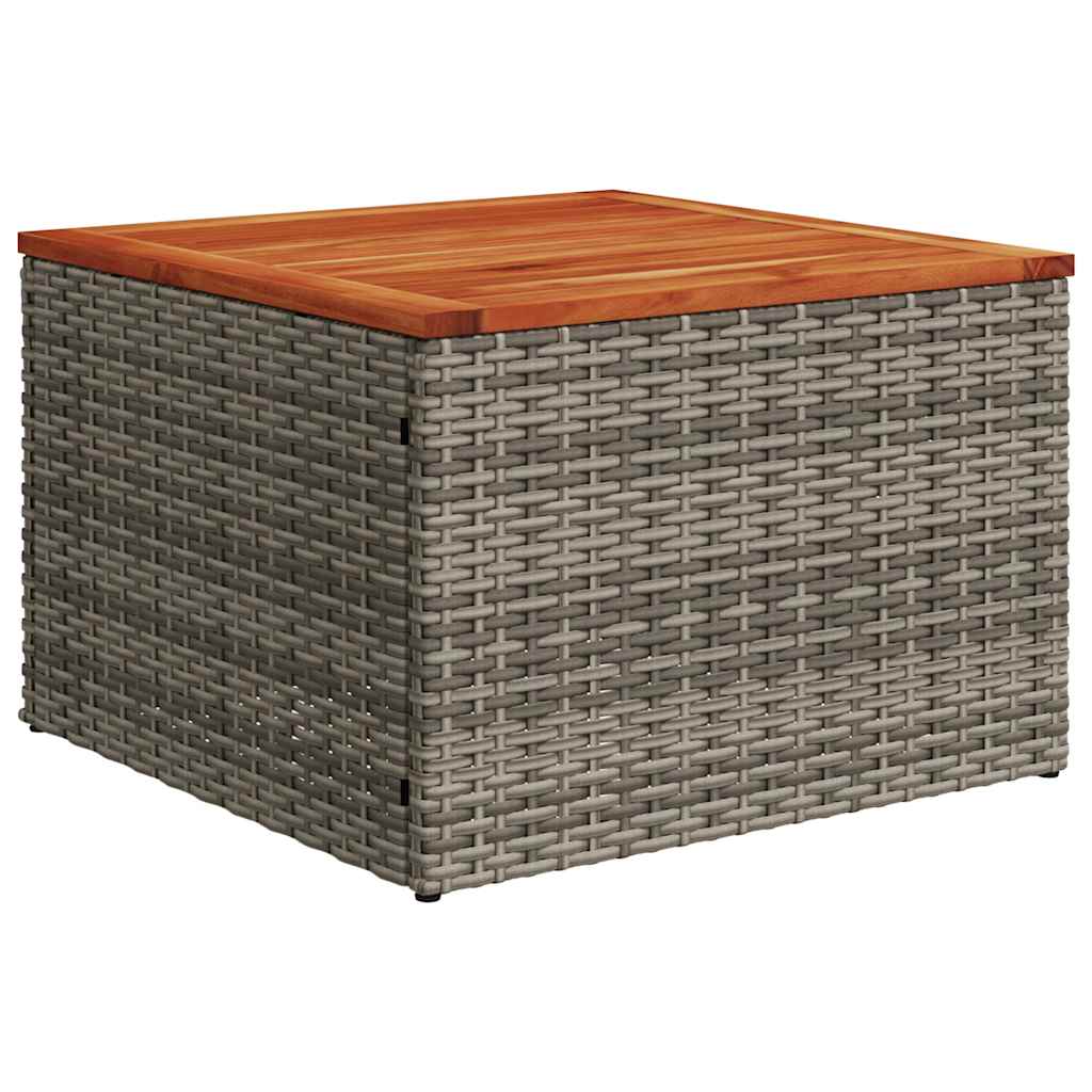 8 db szürke polyrattan kerti kanapégarnitúra párnákkal