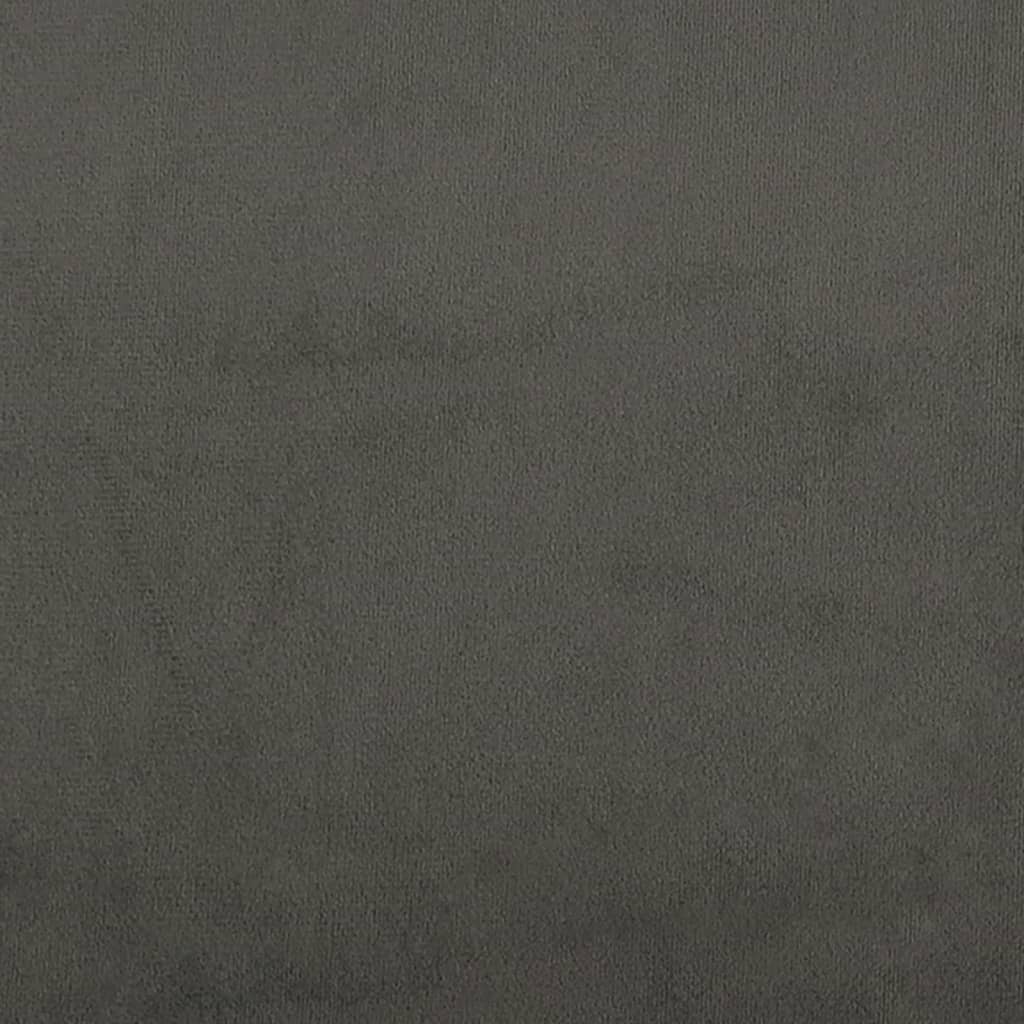 sötétszürke bársony zsebrugós ágymatrac közepes keménységű 120 x 190 x 20 cm