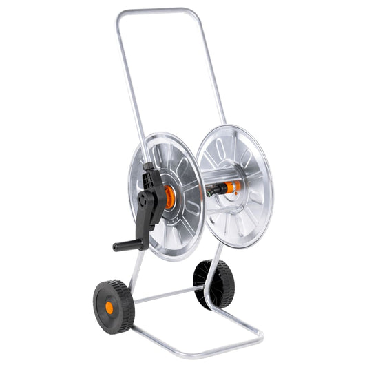 acél kerekes tömlődob 50 m 1/2"-es vagy 35 m 3/4"-es tömlőhöz