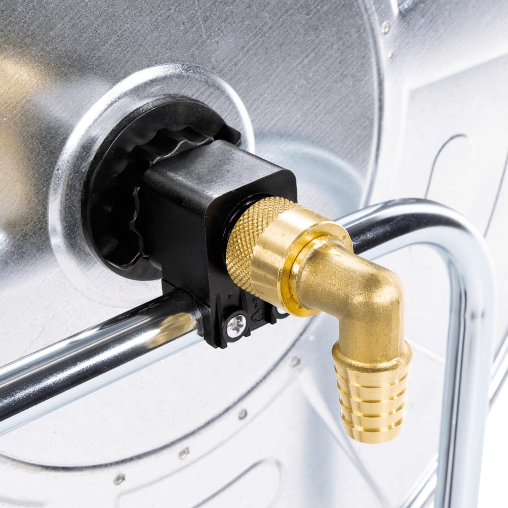 acél kerekes tömlődob 80 m 3/4" tömlőhöz