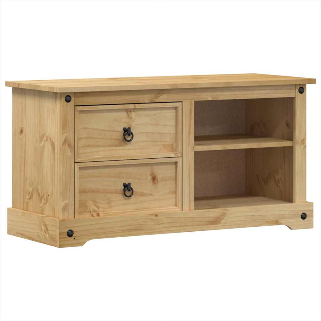 Corona tömör fenyőfa TV-szekrény 100 x 40 x 52 cm