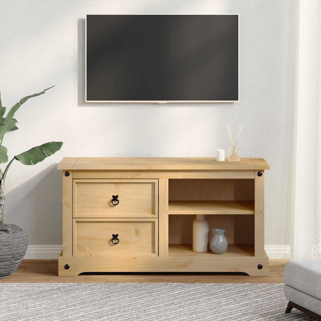 Corona tömör fenyőfa TV-szekrény 100 x 40 x 52 cm