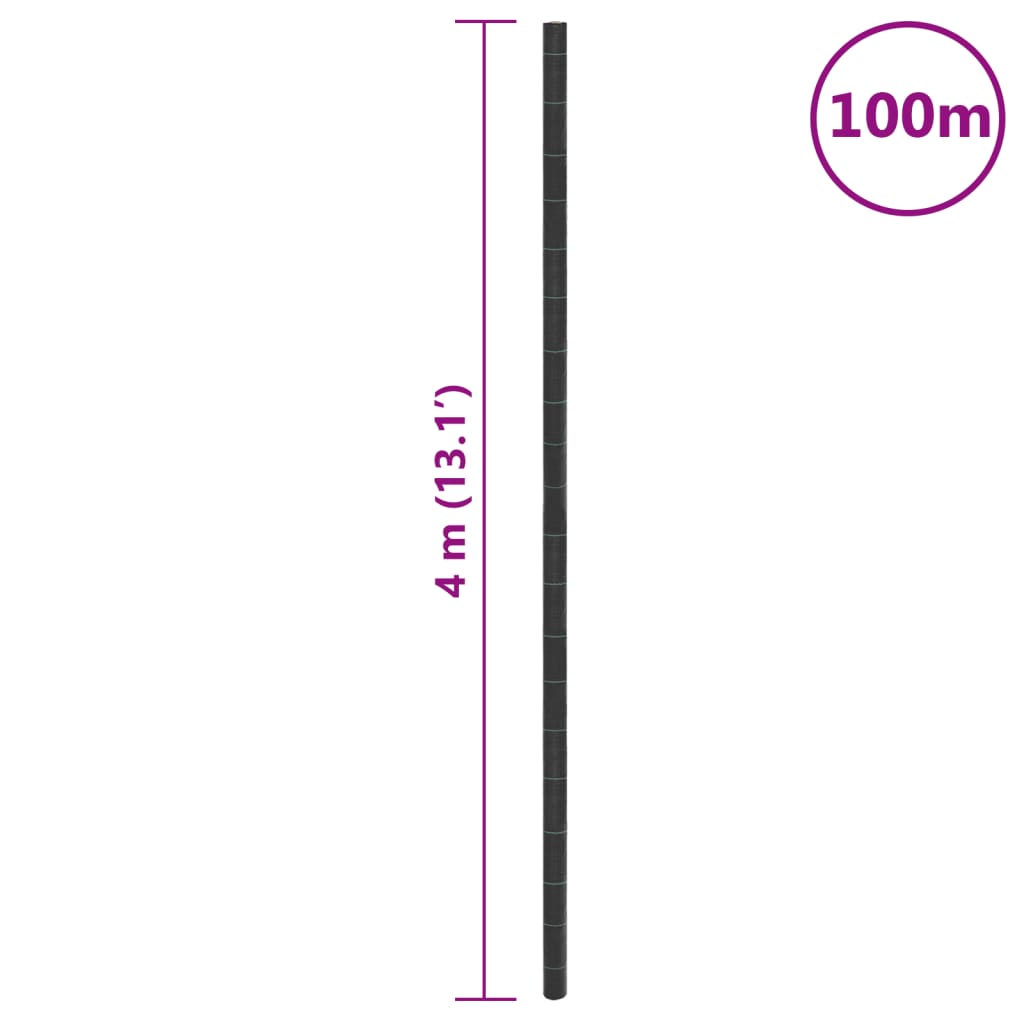 fekete PP talajtakaró membrán 4x100 m