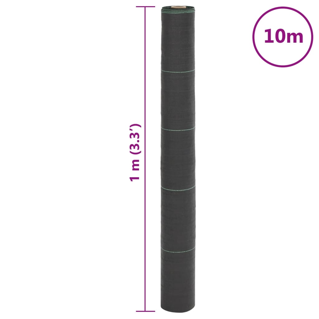 fekete PP talajtakaró membrán 1x10 m